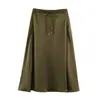 Estilo Europeo y Americano Transfronterizo Z Nueva Moda Ropa para Mujer 2026: Top con Botones en el Hombro 7201625, Falda Midi 8047625