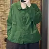 Camisa de Algodón y Lino de Manga Larga Versátil Artística Retro Nuevo Estilo 2026 Adelgazante Cuello Alto Holgada Top Camisa Moderna