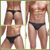 Ropa interior para hombre de comercio exterior transfronterizo de Amazon con anillo de hierro de piel sintética 1 Piel sintética PU Calzoncillos tipo tanga Sexy