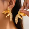 Pendientes Minimalistas de Hoja Europeos y Americanos para Mujer, Pendientes con Diseño de Hoja Vintage, Joyería Transfronteriza, Tachuelas de Flor