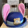 Zootopia Policial Judy Chapéu Coelho Chapéu Bowler Chapéu Judy Aro de Cabelo Infantil Adulto Acessórios de Cabeça