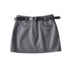 Falda Corta Retro de Estilo Europeo y Americano de Cintura Alta con Corte en A para Mujer Verano 2023 Nuevo Look Sexy Adelgazante Falda Exterior Sexy