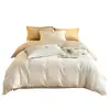 Juego de ropa de cama de cuatro piezas de algodón de fibra larga Clase A, 100% algodón puro, juego de funda nórdica estilo sábana bajera de alta gama