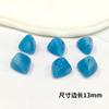 Acrílico 13mm triângulo tridimensional furo reto material com contas DIY capa de celular chaveiro pulseira brincos acessórios
