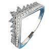 Anillo de Plata S925 Corona de Princesa Anillo para Mujer Anillo Elegante para Joven Anillo Apilable Joyería Fábrica Venta al por Mayor Transmisión en Vivo Transfronterizo
