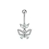 Gabe Moda Transfronteriza Europea y Americana Chica Estilo Trendy Estrella Lazo Anillo para Ombligo Joyería de Piercing