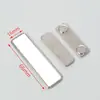 Suministro Exclusivo Transfronterizo de Insignias Metálicas Rectangulares Pequeñas, Imanes y Pines para Gorra en Blanco para Transferencia de Calor por Sublimación