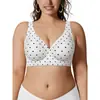 Lingerie Plus Size Europeia e Americana Transfronteiriça Amazon Estampa de Leopardo Suporte Macio para Seios Grandes Sem Costura Respirável Sutiã Invisível Comércio Exterior