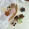 Diadema con clip de tiburón para mujer, estilo coreano, primavera y verano, con flores estéreo esmaltadas, estilo princesa, para el pelo, estilo medio