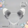 Faixa de Cabelo Lolita de Pelúcia Feita à Mão com Orelhas de Gato Acessórios de Cabelo Kc Headwear de Orelhas de Animal Grampo de Cabelo de Orelha de Raposa