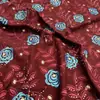 Voile Suizo Tela Bordada Pedrería Rosa Algodón Encaje Africano Tela Bordada Falda de Vestido de Boda