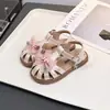 Talla 23-27 Sandalias de Verano para Niñas Zapatos de Princesa para Niños Zapatos de Bebé para Niñas Pequeñas 6035