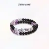 Pulsera de Obsidiana Ojo de Gato para Mujer, Cadena para Suéter, Pulsera de Amatista Natural, Regalo para Novia o Mejor Amiga, Regalo de Recuerdo