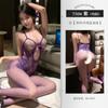 Casaco de Malha Transparente Vazado Feimu Sexy Virgem Roupa Íntima Plus Size 7506