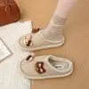2026 Nuevas Pantuflas de Felpa y Algodón para Casa de Dibujos Animados, Lindas y Femeninas, Cerradas, Calientes para el Piso, para Mujer