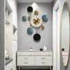 Reloj de pared de lujo ligero, creativo, atmosférico, sencillo, para sala de estar, hogar, arte, decoración de pared moderna, moda