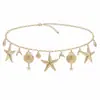 Cadena de Cintura Apilada de Estrella de Mar y Caracola de Nuevo Estilo Transfronteriza Europea y Americana Cadena Corporal de Estilo Casual para Vacaciones en la Playa de Verano Accesorios para Mujer