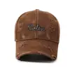Gorra de Béisbol Lavada con Efecto Vintage Desgastado para Hombres y Mujeres, Gorra de Pico con Letras, Sombrero Casual Versátil para Exteriores de Primavera y Otoño para Parejas