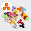 Estrellas acrílicas amor cuadrado cuentas sueltas cuenta con agujero pasante pulsera cadena para teléfono móvil llavero accesorios DIY