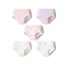 Balabala Ropa Interior de Algodón Tipo a Calzoncillos tipo boxer para Niñas para Bebés y Niños Mayores, Calzones de Cuatro Esquinas, Paquete de Cinco, Estilo Delgado de Verano