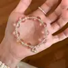 Novo Bracelete Imitação de Cristal Branco Estilo Chinês Cool e Discreto para Mulheres, Design de Nicho, Bracelete Simples e Versátil, Presente para Amigas