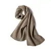 Cachemira Otoño/Invierno 2026 Nuevo Bufanda Larga Gruesa Pesada Cálida de Punto Sólida de Color Alto Rendimiento para Mujer Protección de Cuello Simple