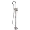 Torneira de Piso para Banheira em Aço Inoxidável e Cobre Completo Chuveiro Chuveiro Chuveiro Coluna de Chuveiro para Banheira em Pé Chuveiro