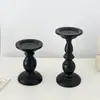 Portavelas de Aromaterapia de Hierro Negro Vintage Decoración de Boda Soporte de Vela Decorativo Simple para el Hogar Base para Colocar Velas