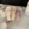 Sandalias Francesas de Cuña con Lazo Color Nude para Mujer, Adecuadas para Uso en Exteriores, Nuevo Modelo de Verano 2026, para Combinar con Vestidos, Sandalias de Hada