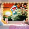 Anime Doraemon Desenho Animado Estilo Fofo Curativo Pano Pendurado Pano de Fundo para Foto de Celebridade da Internet Cobertura Pendurada para Quarto/Cabeceira