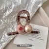Pinza para el pelo de acrílico con perla y flor para mujer, estilo popular nuevo Primavera y Verano 2024, pinza de tiburón, pasador de pelo 13 cm