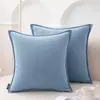 Color Sólido Estilo Crema Chenilla Engrosada Almohada Verde Cojín de Cintura Tamaño Grande Hotel Sala de Estar Sofá Cojín Respaldo
