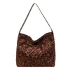 Bolso de nicho coreano para mujer 2026 nuevo otoño e invierno vintage estampado de leopardo bolso de hombro versátil moda bolso tote para la ciudad