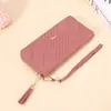 Cartera Larga para Mujer 2025 Nuevo Modelo Simple y Elegante Cremallera Única Gran Capacidad Billetera de Mano Multifuncional Tendencia