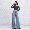 Jeans Anchos Holgados Relajados Estilo Retro Americano para Mujer 2026 Nuevo Estilo de Principios de Otoño Textura Adelgazante Versátil