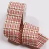 Cinta a Cuadros Houndstooth de Otoño e Invierno Vintage Cinta a Cuadros DIY Accesorios para el Cabello Material para Lazos Cinta a Cuadros Teñida con Hilo