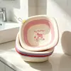 Lavabo plegable Sanrio para uso doméstico, adecuado para que niños y bebés se laven la cara y los pies, portátil y colgable, lindo lavabo de plástico con dibujos animados