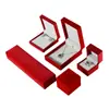 Caja de Joyería de Terciopelo de Origen, Caja para Anillos, Caja para Pendientes Colgantes Collares Pulseras, Caja de Set de Empaque para Joyería al por Mayor