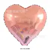 Globo de aluminio de 18 pulgadas con diseño de corazón degradado arcoíris y estrella de cinco puntas, globo de amor, decoración para fiesta de cumpleaños, globo al por mayor