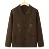 Cárdigan Suéter de Primavera de la Abuela, Ropa Holgada de Primavera y Otoño para Mujeres de Mediana Edad y Mayores, Chaqueta de Punto de Mamá, Ropa para Personas Mayores