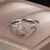Anillo Familiar Estilo Chino para Mujer, Nicho, Aspecto de Alta Calidad, Moderno, Sencillo, Anillo Liso, Anillo Ajustable para Dedo Índice