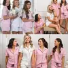 Toma Real de Nuevo Conjunto de Pijama Cardigan de Estilo Europeo y Americano Transfronterizo, Conjunto Casual de Ropa de Casa para Mujer con Solapa, Conjunto de Dos Piezas con Pantalones Cortos y Manga Corta