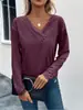 Camiseta Casual de Tricô Patchwork Branca Mais Vendida da Amazon e Wish