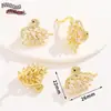 Clípe de Mola de Pressão Banhado a Cobre Ouro 18K Real DIY Pulseira de Pérola Feita à Mão Colar Fivela de Conexão Ouro Branco Joia