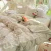 Conjunto de Roupa de Cama de Algodão Classe A Quatro Peças Novo 2026 Capa de Edredom Lençol de Elástico Conjunto de Três Peças para Dormitório Estudantil 3
