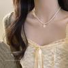 Colar de pérolas retrô estilo ins feminino versátil nicho high-end corrente clavicular com miçangas novos acessórios de temperamento atacado