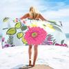 Toalha de Praia Rosa com Estampa Floral Absorvente Leve Sem Areia Macia Secagem Rápida Toalha de Banho Yoga Fitness