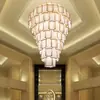 Novo lustre de hotel estilo chinês, lustre longo para hall de entrada de villa duplex e escada, luminárias para departamento de vendas