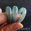 Anillo de jade azul hielo natural de grado A, anillo de jade, anillo redondo, anillo de cola para hombre y mujer, anillo para parejas