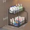 Estante de Almacenamiento para Fregadero de Cocina, Gabinete con Cesta Extraíble, Estante Multifuncional para el Hogar, Platos, Condimentos, Estante Extraíble de Capas